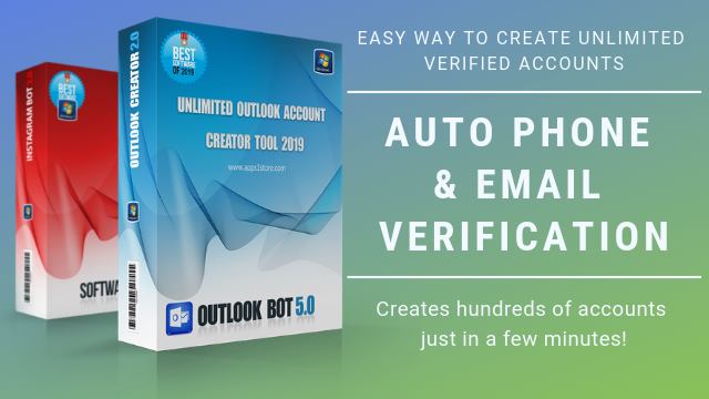 Outlook Accounts Creator Bot 2026 — bulk Hotmail and Outlook PVA software interface